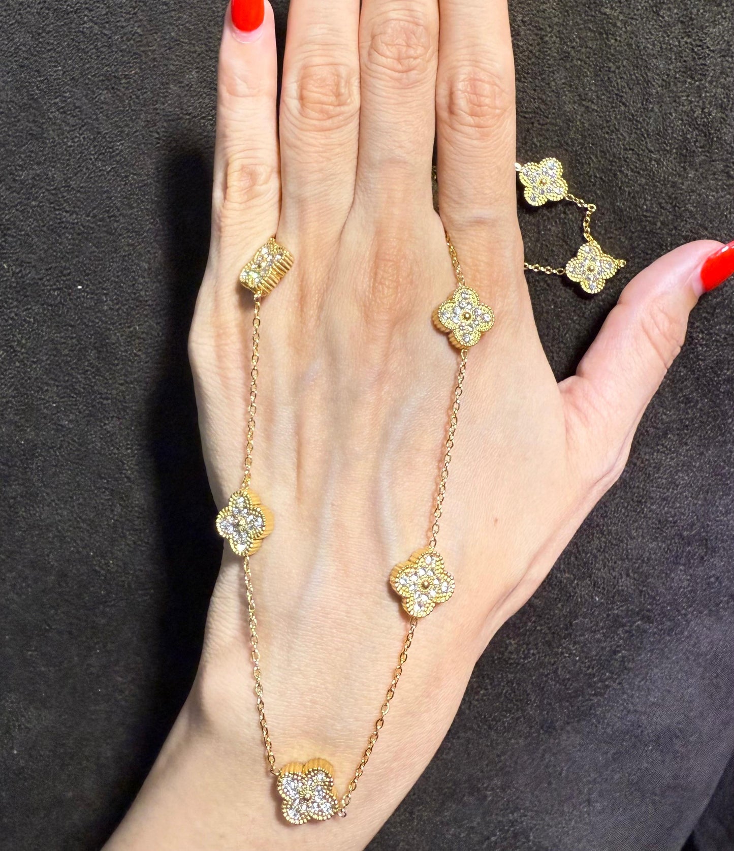 14K GOLD PLATED FLOWERS CHAIN