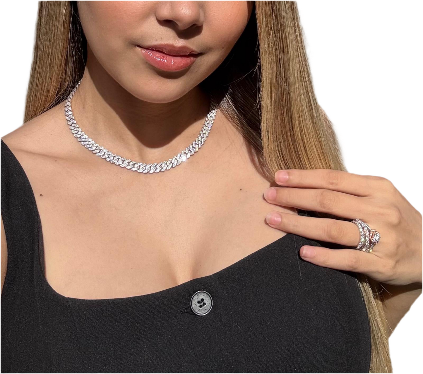 925 SILVER & VVS MOISSANITE 8MM
CUBAN LINK CHAIN