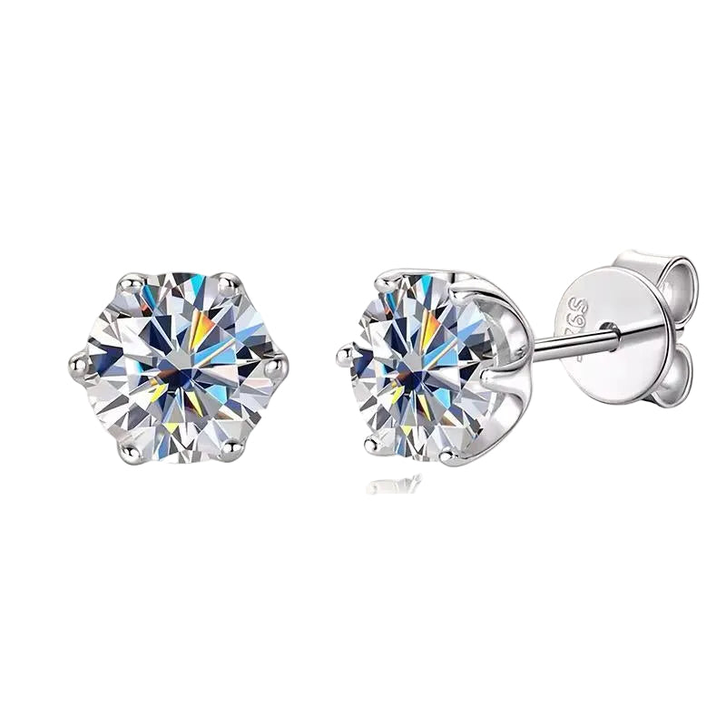 925 SILVER CLASSICS EARRINGS WITH MOISSANITE