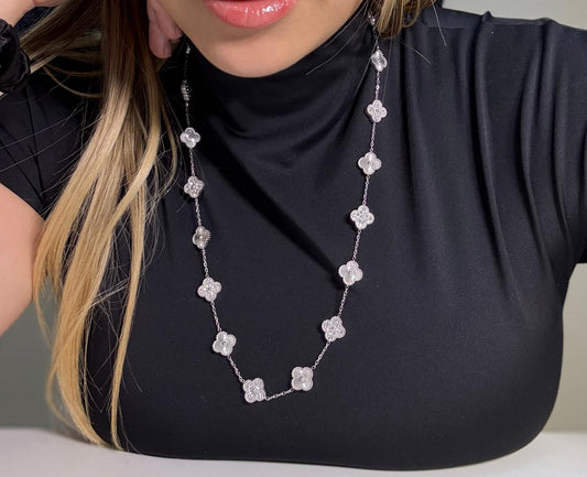 SILVER CLOVER CHAIN