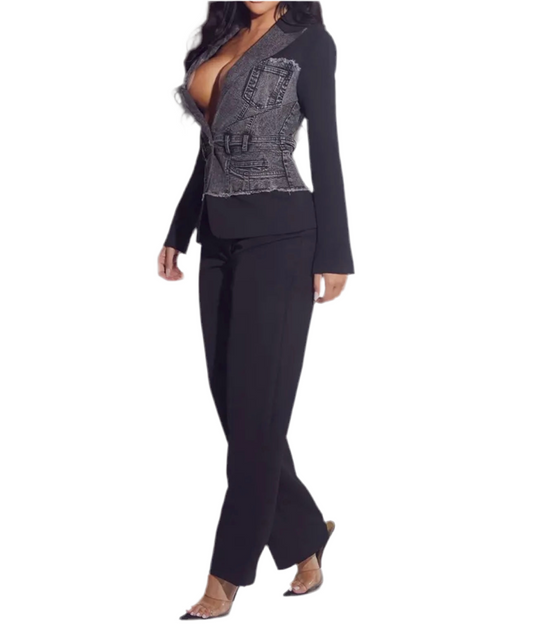 SOLID BLACK SUIT