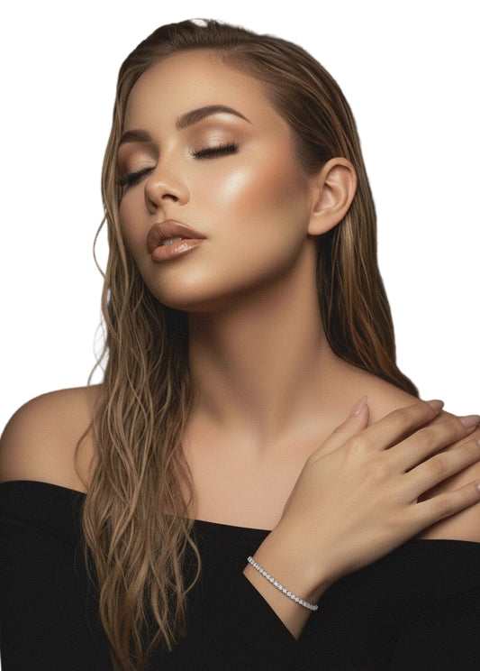 2.0 MM MOISSANITE TENNIS 925 SILVER BRACELET