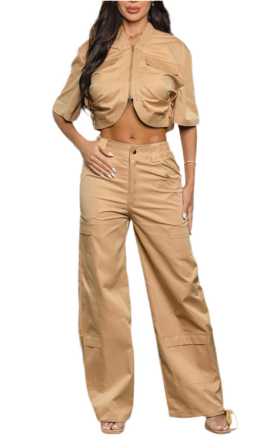 SET V-NECK SHORT SLEEVE TOP
