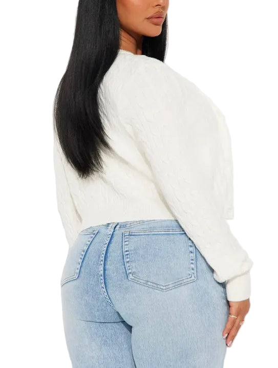 CARDIGAN CREAM TOP