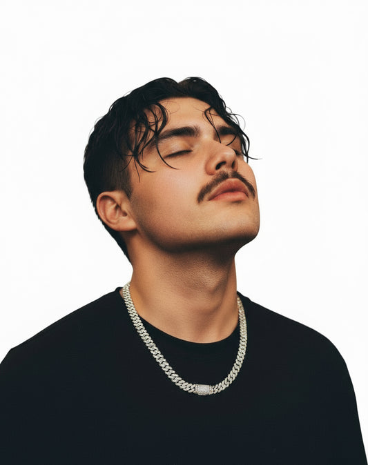 HIP HOP 925 SILVER & VVS MOISSANITE 8MM 
CUBAN LINK CHAIN