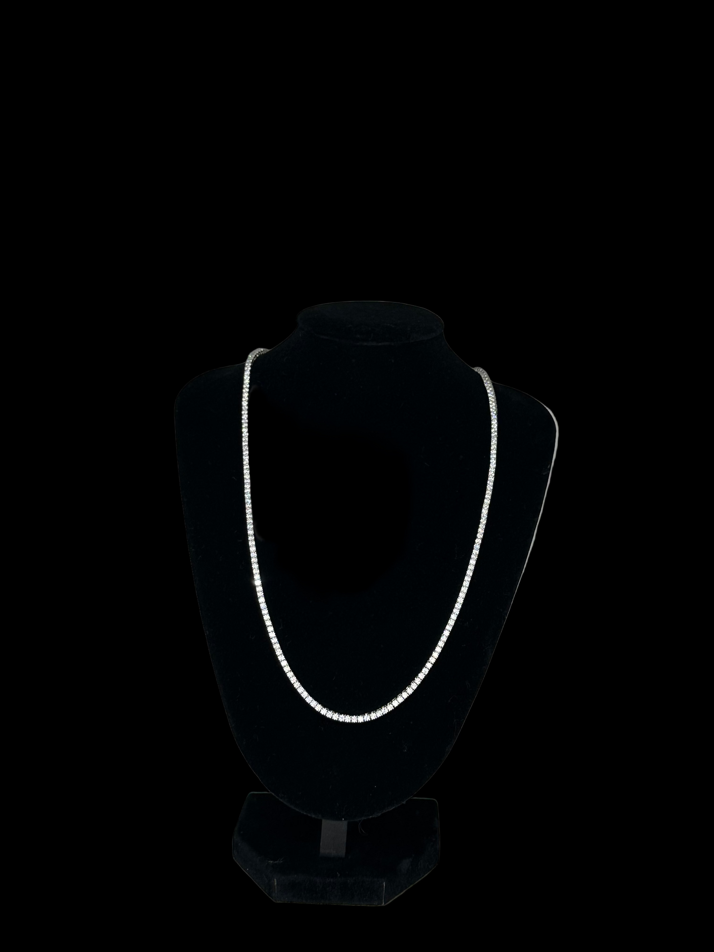 2.0 MM MOISSANITE TENNIS 925 SILVER CHAIN