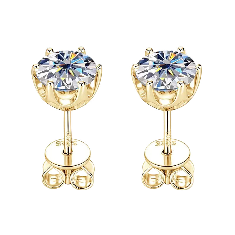 925 SILVER CLASSICS EARRINGS WITH MOISSANITE
